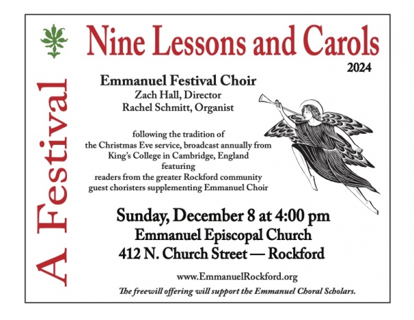 Lessons and Carols will be held December 8!